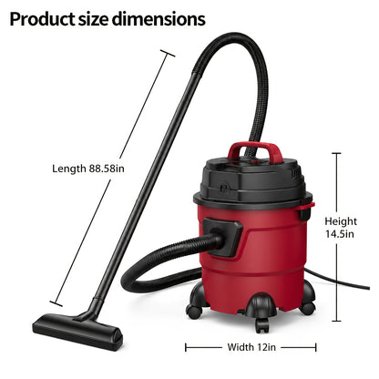 Wet Dry Vacuum Cleaner 5.28–6.6 Gal – High-Power Shop Vac, Super Suction, Efficient Filtration, for Car & Home