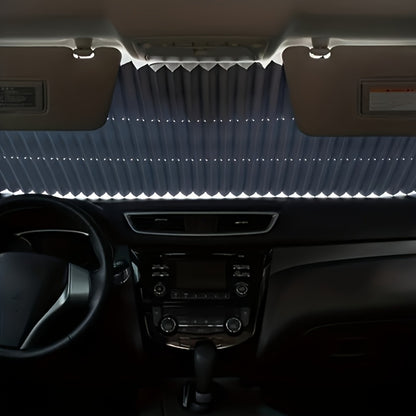 1pc Easy to Install Automatic Retractable Car Sun Visor - Thermal Insulation, Sun Shading, UV Protection, Car Accessory Sun Visor