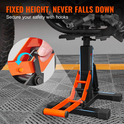 Happybuy Hydraulic Motorcycle Stand, 440Lbs Load Capacity, Adjustable Height Lifting Table for Repair And Maintenance, Ideal for Dirt Bike And Pit Bike Additions