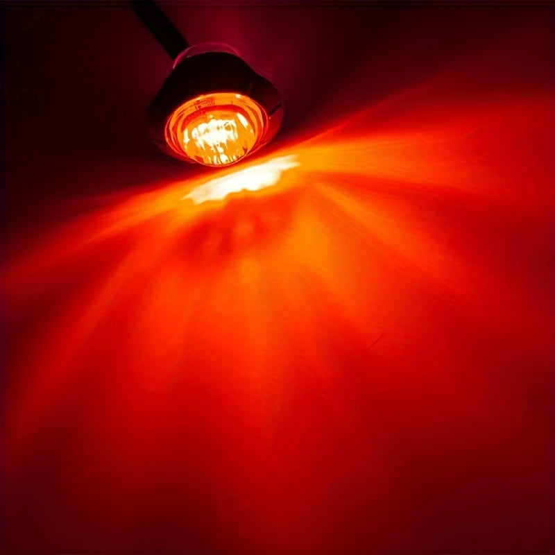 Set of 12 Universal DC12V LED Lights for Caravans, Trucks, Atvs, And Boats, Without Battery