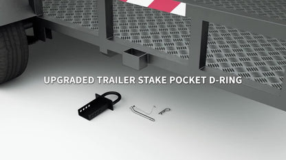 6/8pcs Stake Pocket D Rings Heavy Duty Removable D-Ring Stake Pocket Tie Down For Utility Trailers And Flatbeds Equipped With Hitch Pin, Removable Tie Down Utility For Flatbed Cargo Trucks. (Includes 2 Anti-slip Gloves)