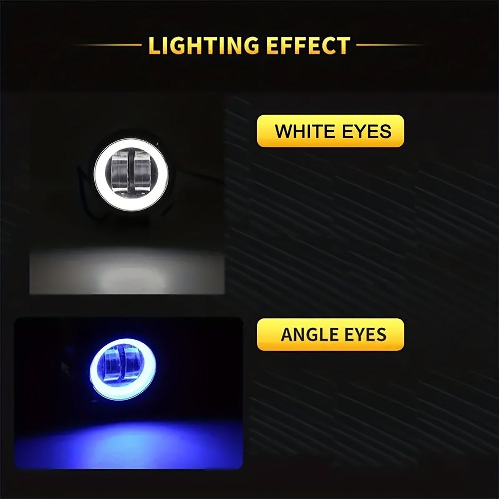 3 Inch Round LED Lights 2pcs DC 12V-24V – Compact Work Lights for Off-Road ATV UTV Motorcycle Truck, White Blue Yellow Red, Hardwired