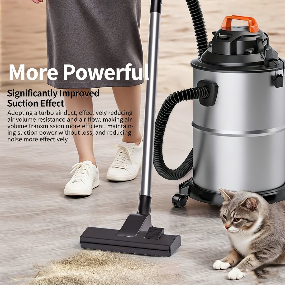 Wet Dry Vacuum Cleaner 5.28–6.6 Gal – High-Power Shop Vac, Super Suction, Efficient Filtration, for Car & Home