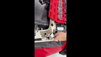 [17Pcs Socket Set] 17Pcs 3/8" Drive Universal Joint Socket Set, Including Both SAE And Metric Sizes, Ranging From 3/8" To 3/4" And 10Mm To 19Mm, Featuring A 6-Point Design, Made Of CR-V, With A Swivel Head For 360-Degree Access And A Flexible Wobble Socke