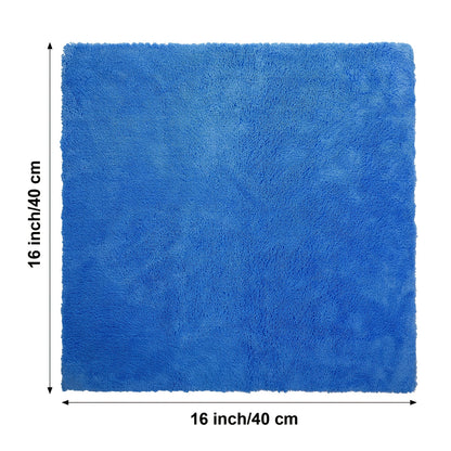 Edgeless Microfiber Plush Towels for Car Detailing — 30-Pack | 500 GSM, 16"×16", Dark Blue