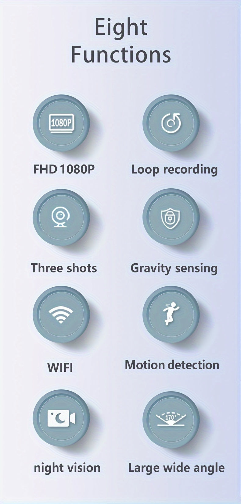 2.0 Lnch IPS Screen Dash Camera, 2/3 Lens with 32GB TF Card Optional, 170 Wide Angle WlFl Night Version Loop Recording G-Sensor WIFI Optional