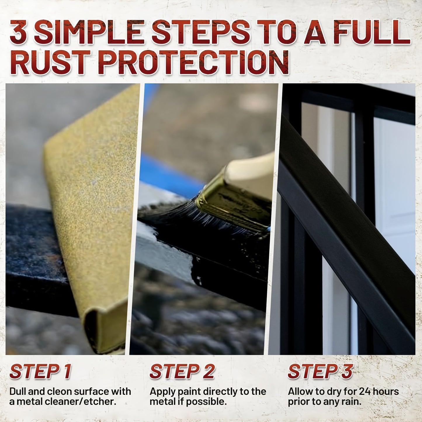 Rust Converter & Rust Preventive Coating 35 oz – Permanent Rust Remover, Anti-Rust Reformer for Metal, Non-Porous Protective Barrier, Black Metallic Paint