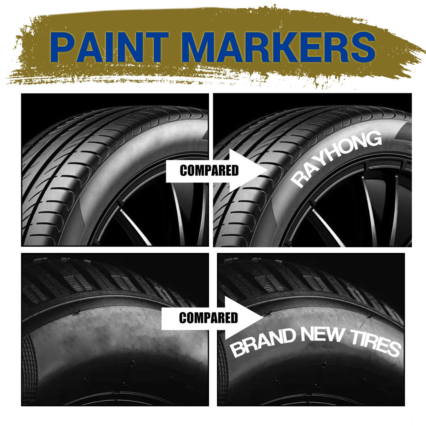 Compact And Waterproof Car Tire Markers That Dry Quickly, Perfect for Doodling And Painting. These Medium-Tipped Pens Are Great for Vehicle Upkeep