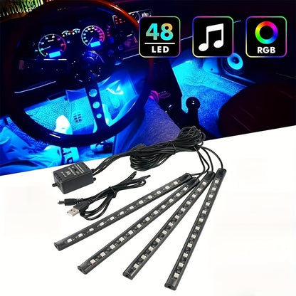 Easy Installation, Automotive High Brightness Neon Kits, Automotive LED Light Strips, Interior Lights, Christmas Decorations, USB Neon Accessories, Ambiance Light Strips, Foot Space Neon Kits, Without Battery