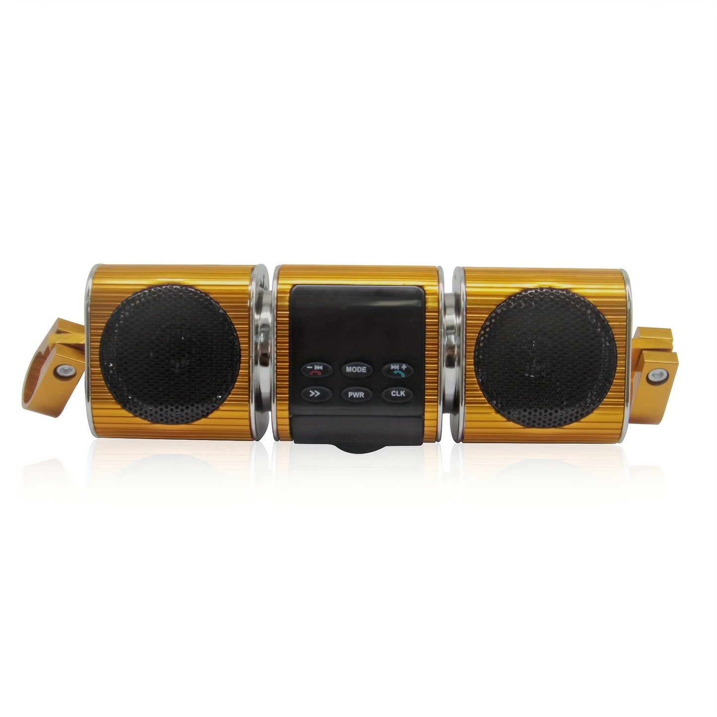 KORBROS Motorcycle Sound Bar With Built-in Amplifier - Wireless, IPX5 Waterproof, USB & AUX Inputs, FM Radio, 12V Metal MP3 Player For Off-Road Bikes, Without Battery