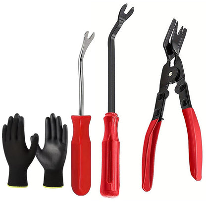 4pcs Car Buckle Disassembly Tool, Buckle Clamp Set Fastener Disassembly Tool, Car Interior Disassembly Tool Set Pry Tool Set Door Panel Instrument Panel Maintenance Tool, Car Panel Clamp Disassembly Tool
