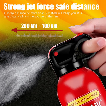 FIOZABI Portable Fire Extinguisher Spray 4 In-1 with Bracket for The House/Car/Kitchen/Garage/Home, 0.5-A:21-B:C:5K Water-Based Fire Extinguishers