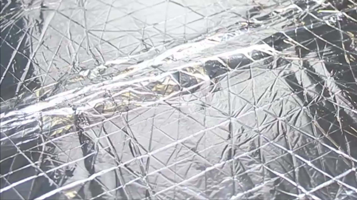 315 "x 16" Automotive Noise Insulation Mat - Automotive Aluminium Heat Insulation And Noise Barrier, 10mm X 800cm X 42cm Thick, Black with Grey Backing, Enhanced Noise And Insulation, Door Sound Insulation