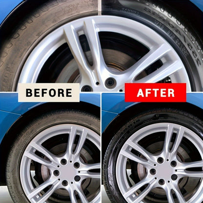 Tire Shine Spray & Dressing - High Gloss Black Tire Polish with UV Protection, Long-Lasting Coating for Cars, Quick-Acting Shine Restoration & Protection, Chemical-Free Formula, Fit for All Vehicles, Car Tire Shine, Vehicle Appearance Enhancement