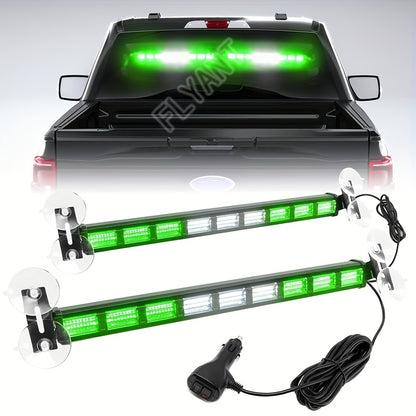 17 Inch 80W Triple Row LED Light Bar 3000LM, 3-Color Modes Emergency Flasher Off Road Work Light, 12V-24V for Cars ATV SUV Pickup Trucks Tractors Boats