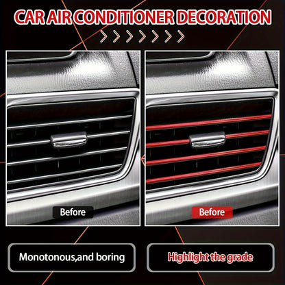 30pcs PU, Carbon Fiber Car Steering Wheel Cover, Car Air Outlet Decorative Strip Simple and Easy to Install, Universal Model