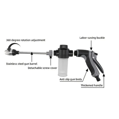 Portable Gun, Easy To Use, Suitable Women And Elderly, Non-Slip Grip- Car Washing And Watering Flowers With One Click, Includes A Car Wash-specific Cloth