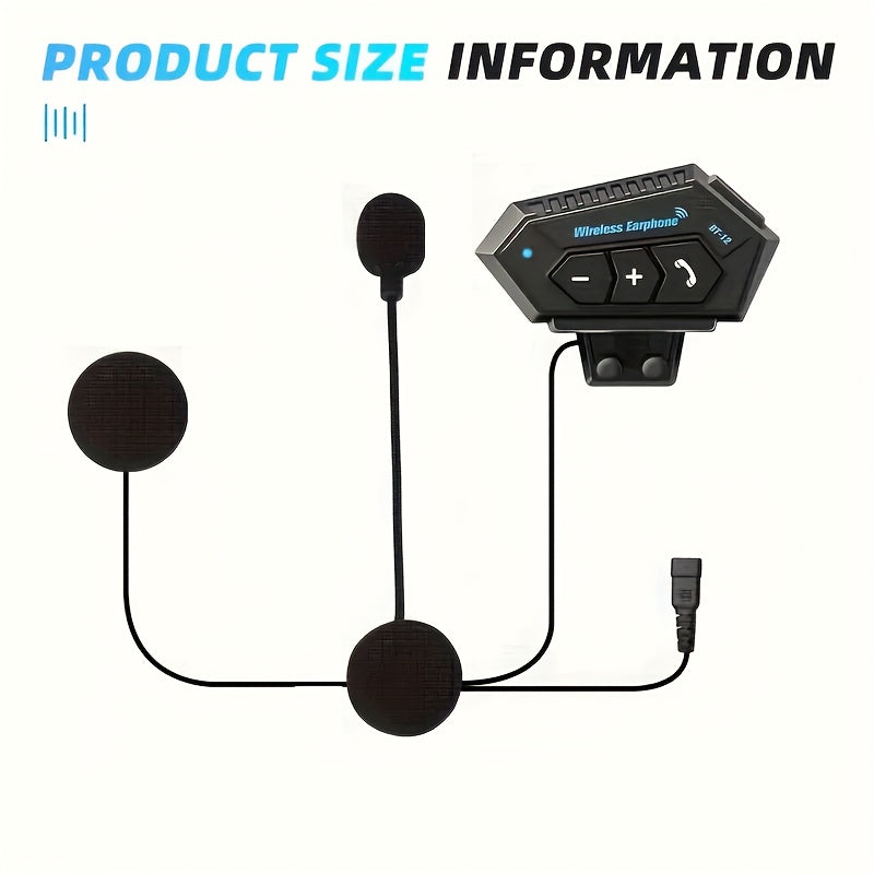 Motorcycle Helmet Bluetooth Headphones – Wireless 6.0, Hi-Fi Stereo, Noise Cancellation, Hands-Free Calls | RGB Atmosphere Light & Standard Variants