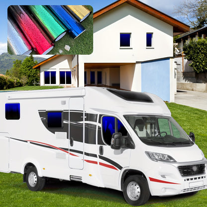 1 Roll Of 19.7 X 118 Inch Two-color Gradient Window Film | Heat Resistant, VLT, Protective, Contrasting, Tear-off and Paste, PET Material, Universally Applicable for Vehicle Exterior Accessories