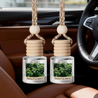 Set of 2 Car Air Freshener Diffusers - Vanilla Cream Scented Oil Diffuser for Vehicles, Lasting Fragrance for Over 45 Days