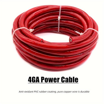 4 Gauge Car Audio Cable Kit Amplifier Install Amp RCA Subwoofer Sub Wiring 2300W