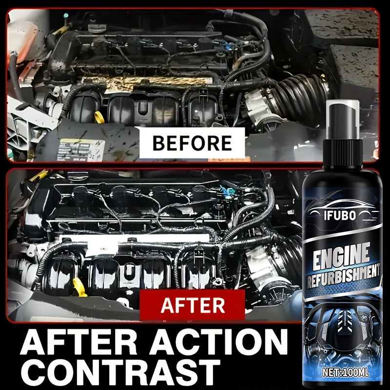 Engine Degreaser & Exterior Cleaner 3.38 oz + Towel – Powerful Oil & Grime Remover for Engine Heads, Exhaust Pipes, Fuel & Water Systems, Low Odor