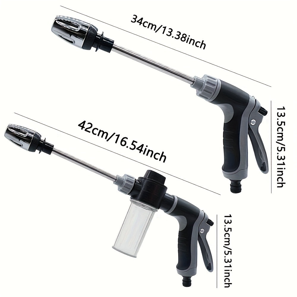 High Pressure Hose Nozzle, Portable Water Sprayer with Soap Bottle, Universal Fit for Washing Cars & Gardening