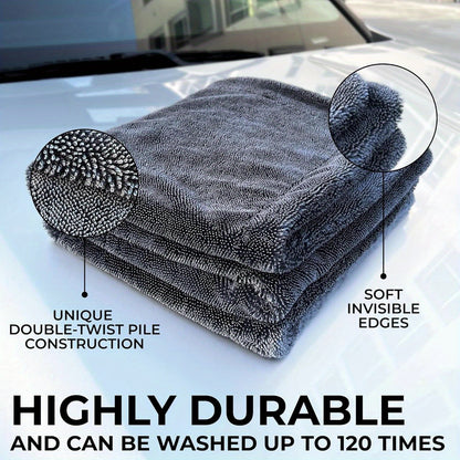 Multipurpose-Car Wash Towel 24'' X 35'' Super-thick Microfiber Towels for Cars Drying Extra Large Super Absorbent Cleaning Cloth Auto Detailing Ultra Soft Lint-Free TWISTED-LOOP DRYING TOWEL Streak-Free 1pc