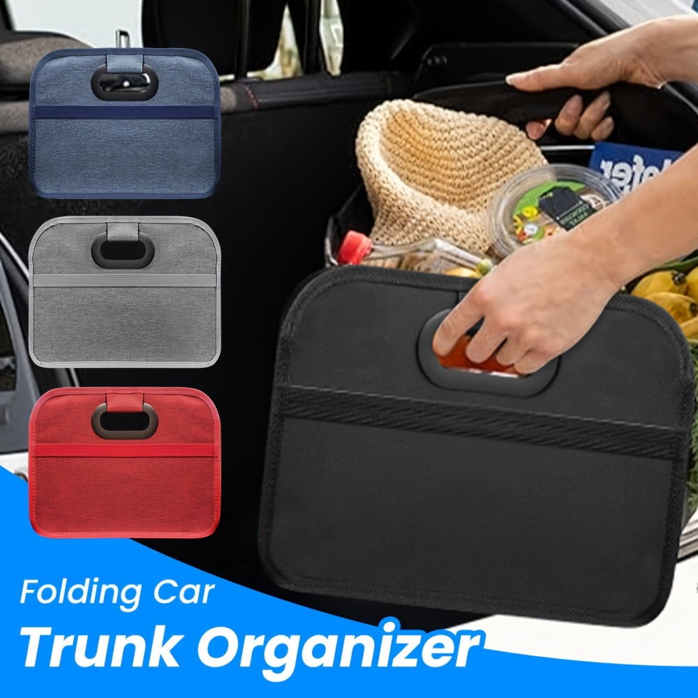 Portable, Durable, Foldable Car Storage Box with Handle - Suitable for All Cars, SUVs, and Minivans