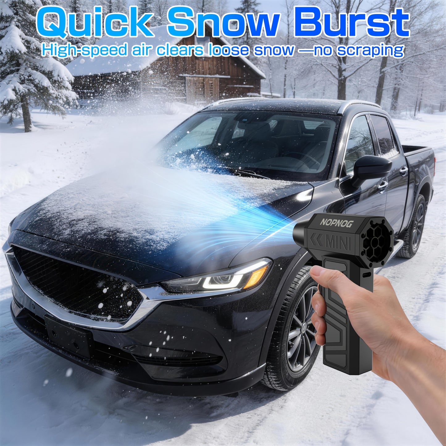 4 Gears Adjustable Turbo Blower, Wireless Rechargeable Air Blower with 130, 000 Rpm, High-speed Turbine Fan, Jet Fan 4Speed Settings - Cleaning Blower Tool Car Blowing Snow Electric Air Duster Portable Vacuum Kit Optional