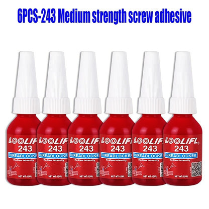High-Strength Heat-Resistant 234-271 Threadlocker, 243 Medium-Strength Anaerobic Threadlocker, 271 High-Strength Anaerobic Threadlocker, Anti-Loosening Sealant, Permanent Locking and Sealing Multi-Purpose Adhesive for Metal Parts, Quick-Fix Removable