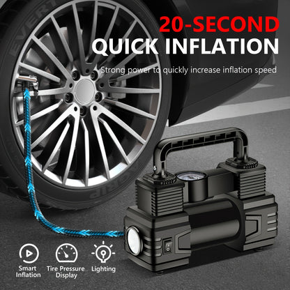 150 PSI Car Inflator Pump Portable Air Pump for Sedan, Multifunctional 12V with Pointer Gauge, Without Battery