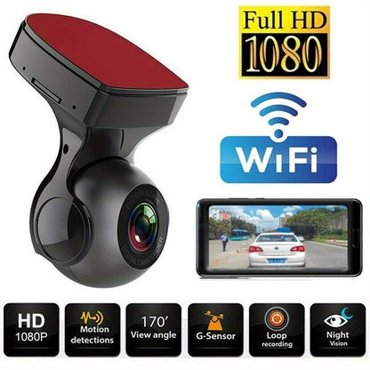 170° WiFi Dash  Recorder   HD 1080P  DVR Vehicle  G-Sensor