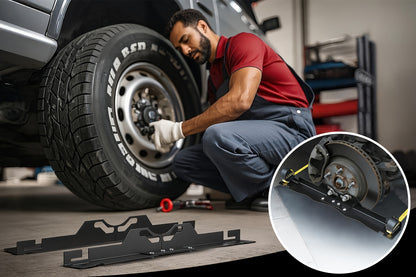 2pcs Wheel Repair Tools, Wheel Alignment Tools, Heavy Duty Toe-In Positioning Tool Plate with Hanging Holes for Easy Wall Mounted Storage Black, Universal Fit for Car, Truck, SUV, Valentine'S Day Gifts, Halloween Gifts