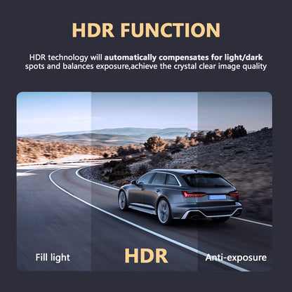 4K Dashboard Camera for Vehicles with WIFI, Video Recording Capabilities, Rear View Camera, Night Vision, And Parking Monitoring (Includes 64GB Memory Card)
