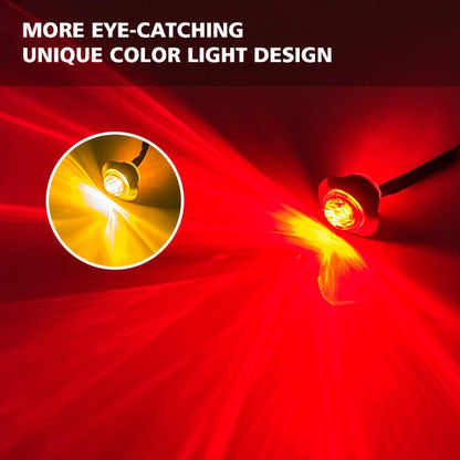 10pcs Car Side Lights, LED Truck Side Signal Lights, Decorative Lights, Small Car Bulbs, Steady Light with Flashing Mode, Metal Frame