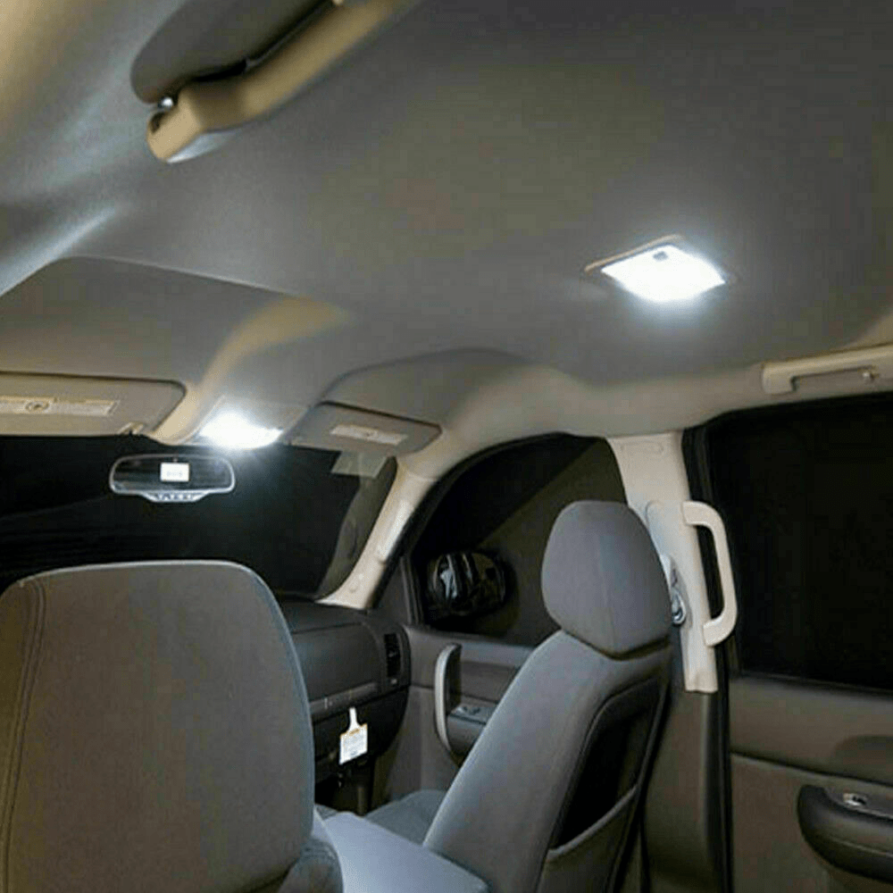 40PCS Car LED Combination Set 12V-T10 Width Indicator Dual Pointed Reading Light,Car Interior Combination LED Map Door Dash Gauge Instrument Concierge, White