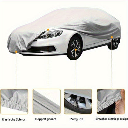 Universal Waterproof Car Cover-Full Car Cover. Uv-Proof, Rain-Proof, Dust-Proof, Snow-Proof And High Temperature-Resistant PEVA Materials, Four-Season Vehicle Protection, Auto Parts, Car Cover | Fashion Car Cover