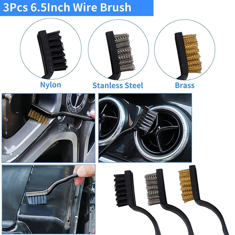 Car Detailing Brush Set 12-Piece – Interior Exterior Wheel Cleaning Kit with Sponge Cleaner & Storage Bag