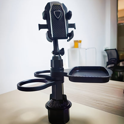 [3-In-1 Car Holder] 1pc, a Multifunctional 3-In-1 Car Cup Holder, Vehicle Phone Holder Tray Dining Plate, a Versatile Small Dining Table, Car Drink Coffee Burger Cup Holder, Made of ABS Material, Featuring a Stable And Expandable Base, Is an Essential Tra