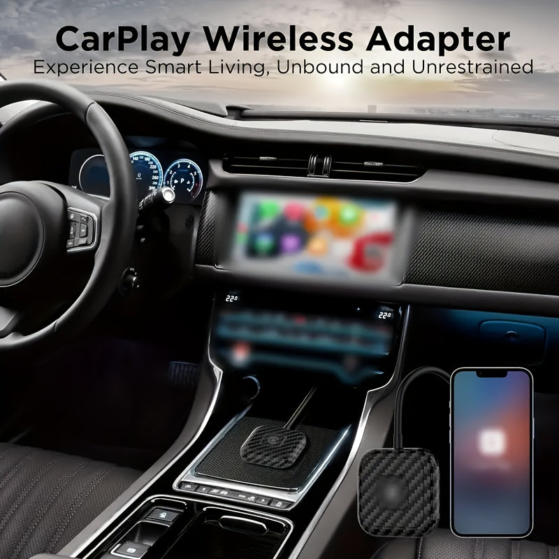 Wireless CarPlay Adapter for iPhone – Plug & Play USB Dongle, Converts Wired CarPlay to Wireless, Auto-Connect, No App Needed for Music, Calls & Navigation