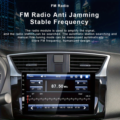 1 Din 9-Inch Car MP5 Player Stereo Radio with 2.5D HD 1080P Touch Screen, Supports Mirror Link, FM, AUX, Includes External Microphone And Rear View Camera