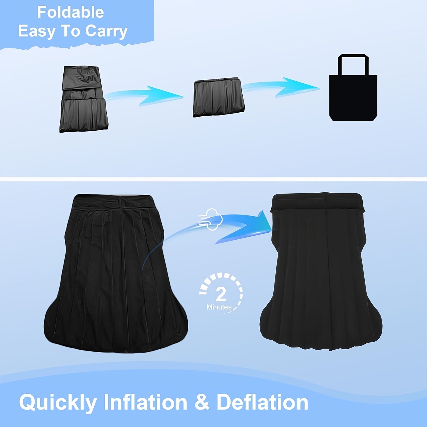 Ultra Comfortable Car Inflatable Mattress, Suitable for Tesla SUV Trucks, RVs, Trucks, Backseat Trunks, 64ft, Portable Foldable Inflatable Bed. Suitable for Travel Camping, Ncluding Storage Bag, Air Pump And Two Pillows, Two Piers