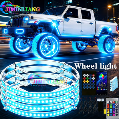 Car Underglow & Wheel Lights – App & Dual Control LED Chassis Ambient Light for Truck, Jeep Wrangler, Tesla, Ford & More