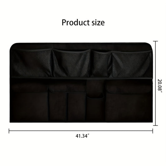1 One Oxford Cloth Car Trunk Organizing Folders, High Capacity Adjustable Rear Seat Storage Bag, Car Trunk Storage, with Storage Pocket, Universal Fit Vehicle Interior Accessories