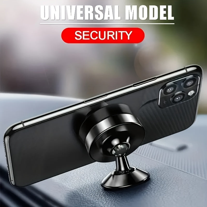2-Pack Mini Low-Profile Magnetic Car Phone Mounts, 360° Aluminum Dashboard Holders, Strong Grip, One-Hand Use, Universal for iPhone And Android