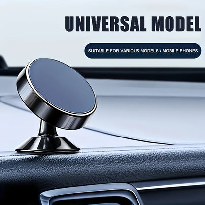 2-Pack Mini Low-Profile Magnetic Car Phone Mounts, 360° Aluminum Dashboard Holders, Strong Grip, One-Hand Use, Universal for iPhone And Android