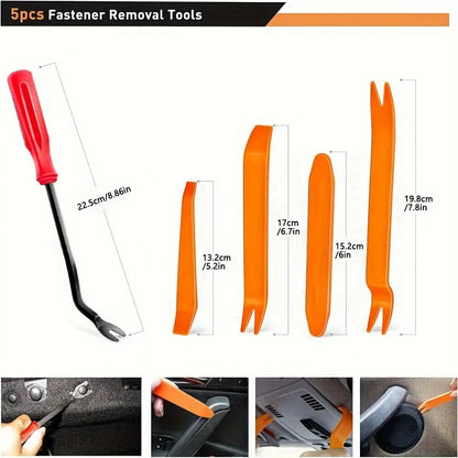 Automotive Fastener Clip Kit 680 Rivets 45-Piece Tool Set 23 Types Car Bumper Fender Trim Clips Universal Fit Ford GM Toyota Honda BMW Nissan