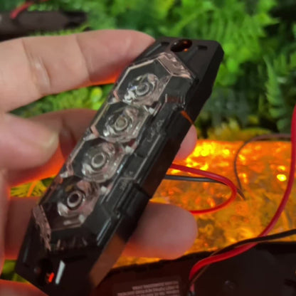 12pcs New Upgraded 12V-24V Universal LED Light for Atv Utv Boat Bike-Heavy-Duty Off-Road with Amber/Red/White, 12-24V Vehicle