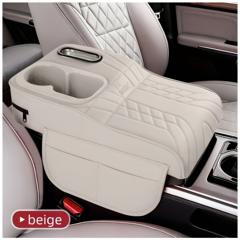 1 Car Center Console Tray with Raised Design, Tissue Box and Cup Holder, Multi-Color Options, Storage Mat, Includes a Gift Card